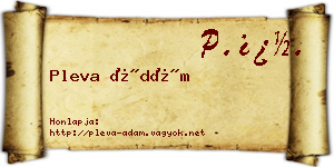 Pleva Ádám névjegykártya