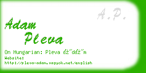 adam pleva business card